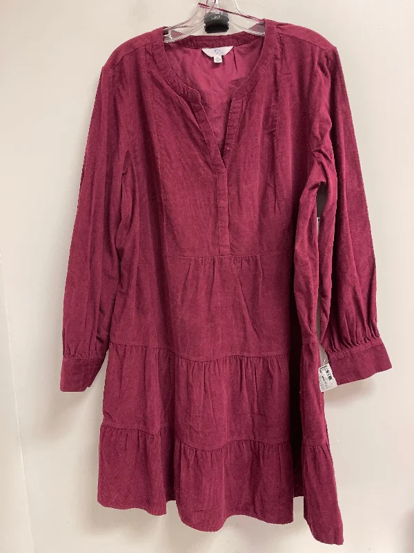 Dress Casual Short By Time And Tru In Red, Size: Xl Tunics Chic elegant