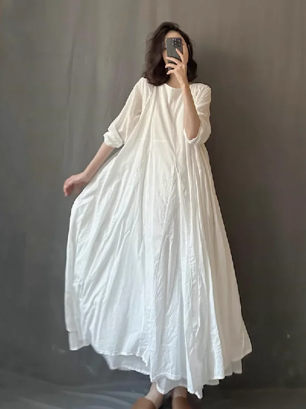 Women's Elegance and Comfort Spring and Summer Lightweight A-Line Dress Tunics Custom made