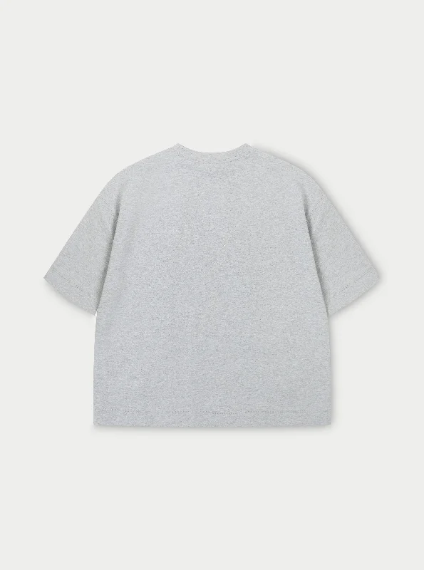 EMBLEM REGULAR FIT T-SHIRT - GREY MARL Casual Formal Business