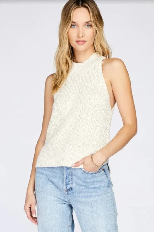 Gentle Fawn Jasper Tank in Cream Chic Sleeveless Blouse