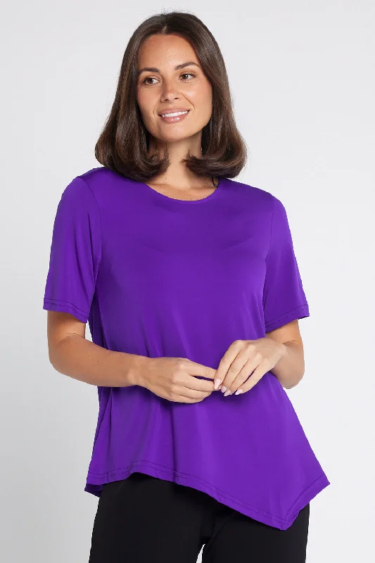 Shyla Top - Purple Draped Wide-Leg Jumpsuit