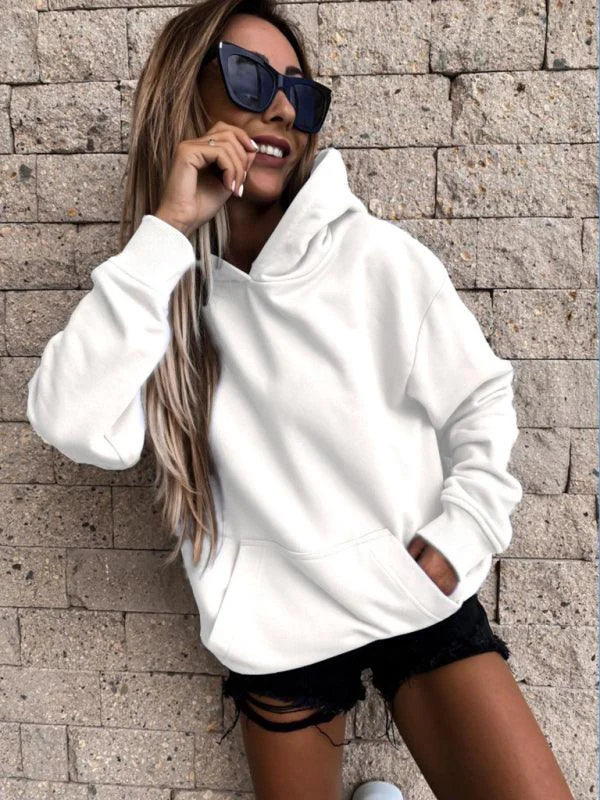 Solid Warm Women Hoodie Hoodie with Tie-Dye Psychedelic Retro