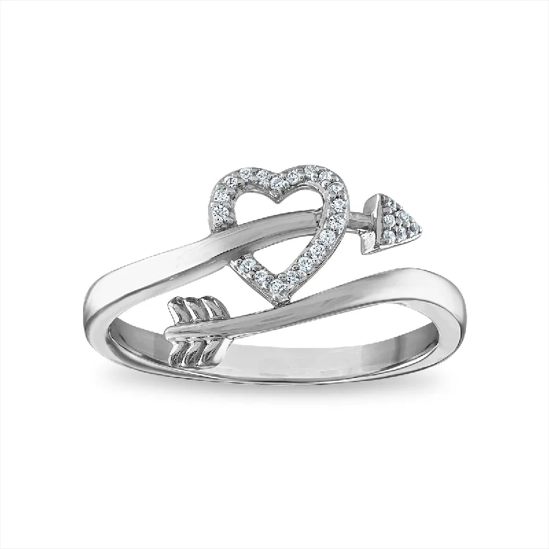 Jewelry Clearance – Final Chance To Save Big 1/12 CTW Diamond Fashion Ring in Rhodium Plated Sterling Silver