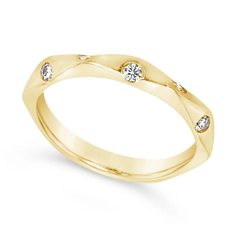 Bold And Beautiful Jewelry Now At Irresistible Prices Contemporary Design Bezel Set Diamond Ring - .17 carat t.w.