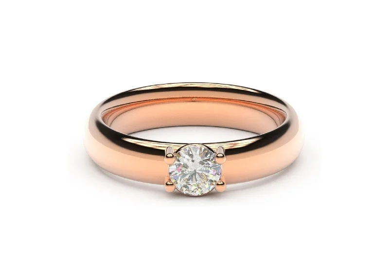 The Perfect Jewelry Piece At The Perfect Price Contemporary Engagement Ring, Red Gold