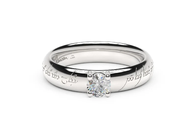Trending Jewelry Styles Now At Limited-Time Discounts Contemporary Elvish Engagement Ring, White Gold & Platinum