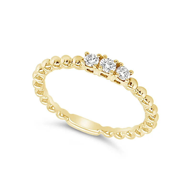 Jewelry Clearance – Final Chance To Save Big Diamond and Beaded Design Stackable Ring