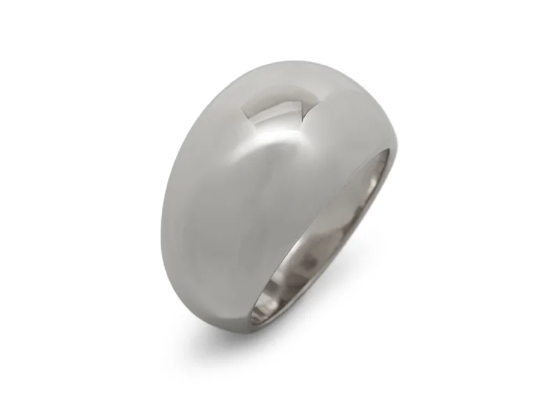 Modern Jewelry At Exclusive Discounts – Shop Today JW18 Dome Ring, White Gold & Platinum