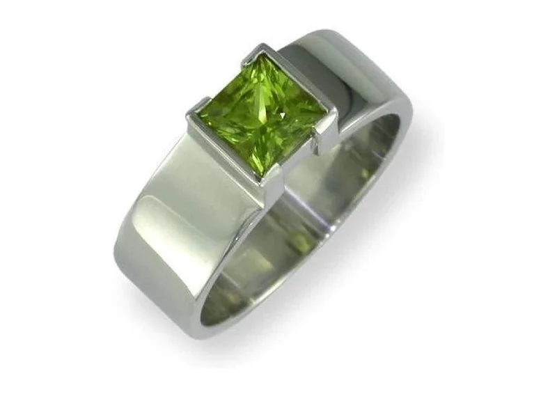 The Perfect Jewelry Piece At The Perfect Discount Green Peridot  in white gold Ring