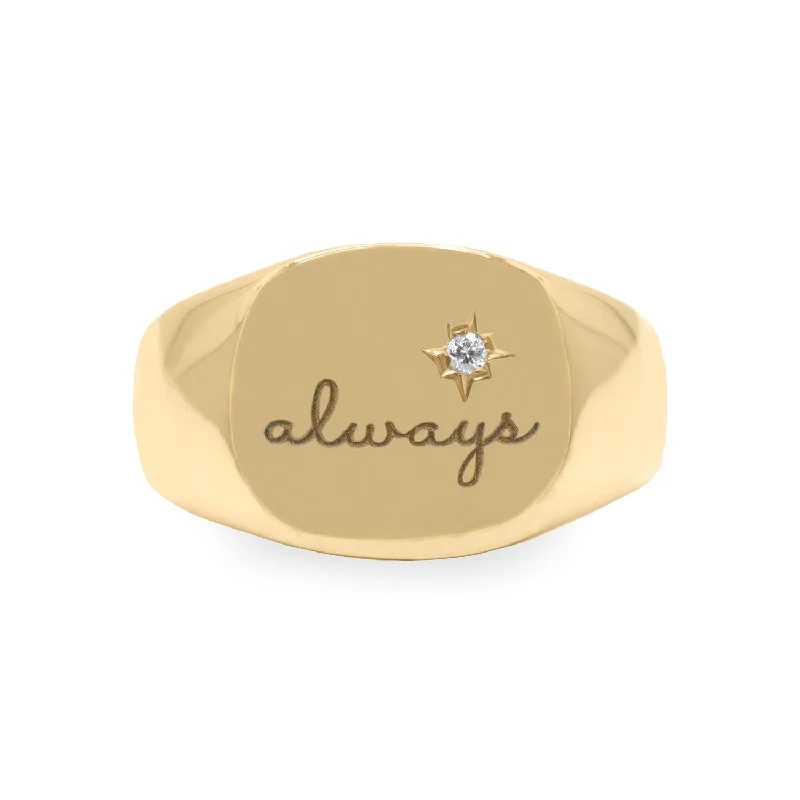 Don't Miss Our Biggest Jewelry Sale Of The Season Maria Gold Ring White Diamond & Engraving