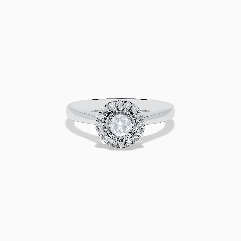Huge Savings On Timeless Jewelry Collections Pave Classica 14K White Gold Diamond Ring
