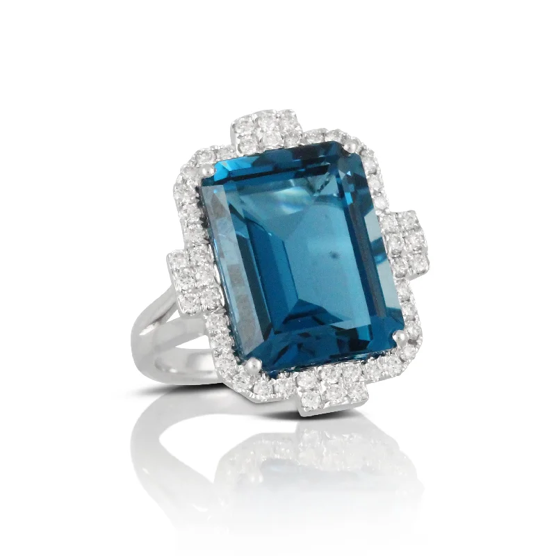 Luxury Jewelry Sale – Elegant Styles At Unbeatable Prices London Blue Topaz and Diamond Ring