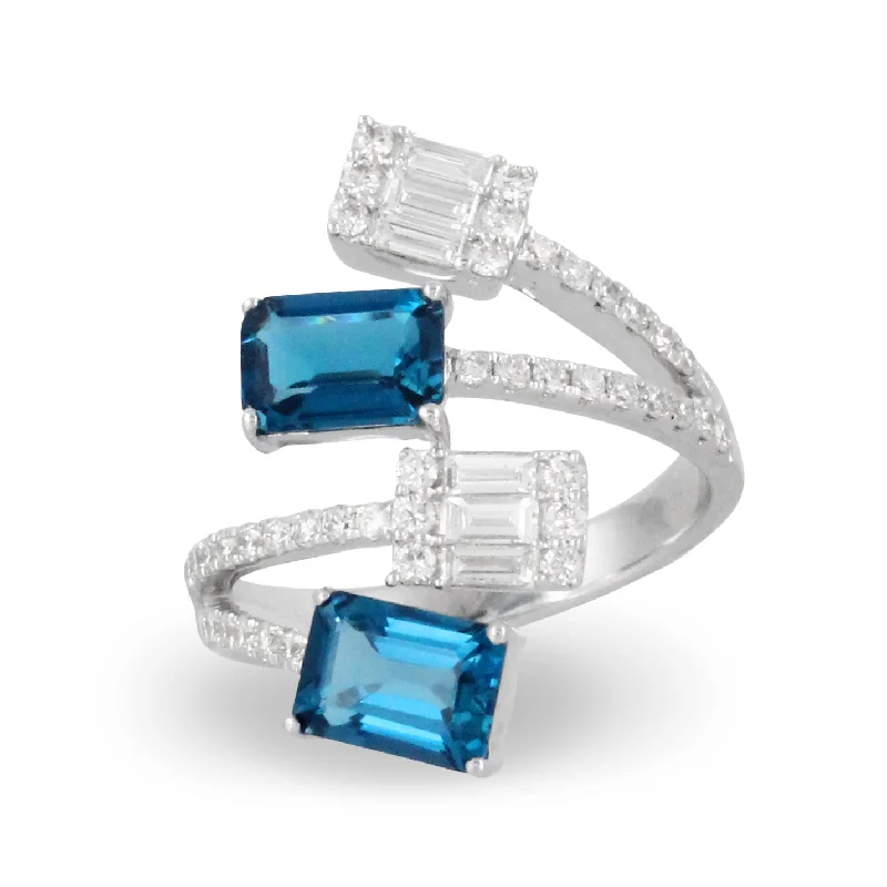 Premium Jewelry At Special Low Prices For A Limited Time London Blue Topaz and Diamond Ring