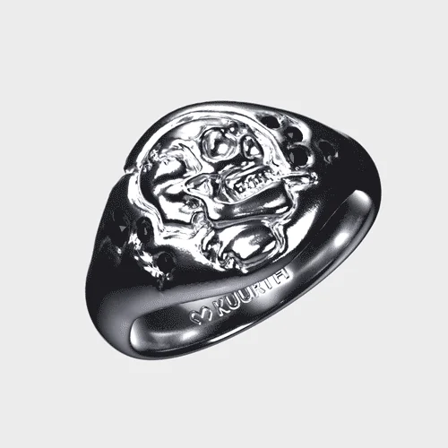 Affordable Luxury Jewelry For Every Occasion Skull of a Skeleton with Burning Cigarette - Ring BE