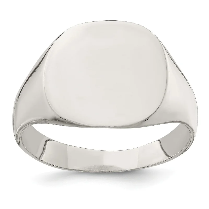 Fashion-Forward Jewelry At Incredible Prices Sterling Silver 14x15mm Closed Back Signet Ring