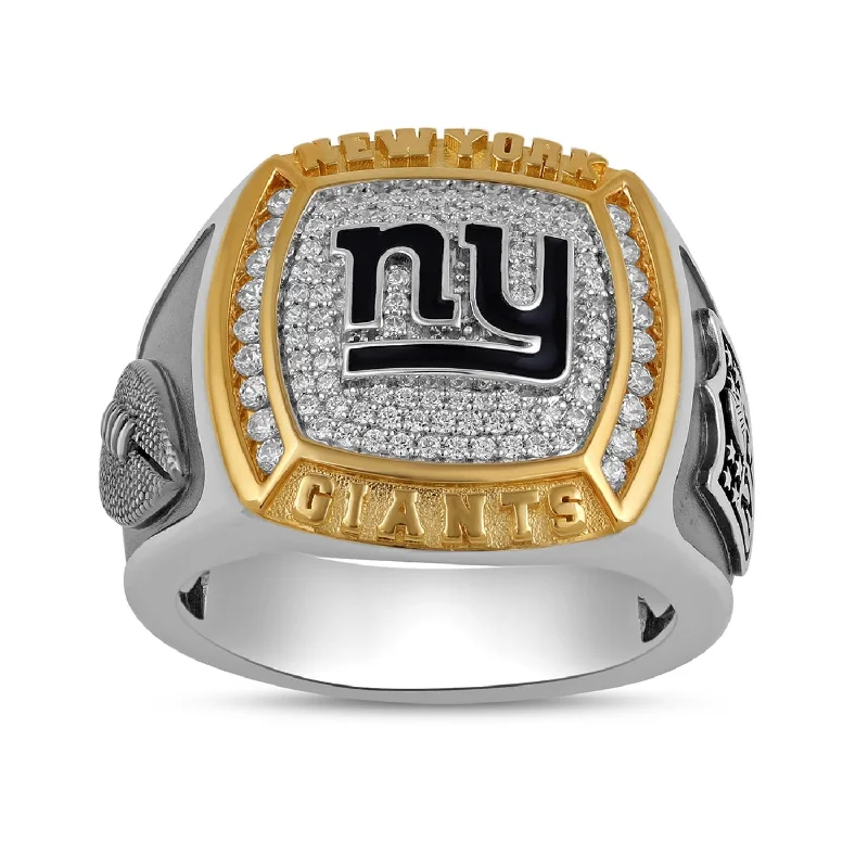 Limited-Time Jewelry Sale – Elegant Styles At Less True Fans Fine Jewelry New York Giants 1/2 CTW Diamond Ring in Sterling Silver