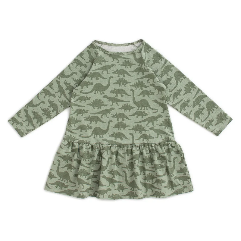 Chicago Dress - Dinosaurs Sage
