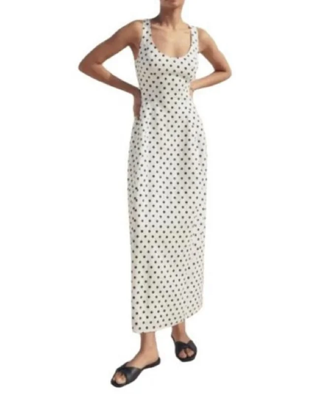 "Jaylen" Polka Dot Linen Dress