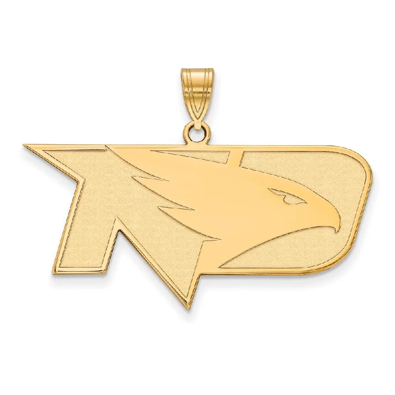Sparkle For Less – Shop Our Limited-Time Jewelry Deals 14k Gold Plated Silver North Dakota Large Square Logo Pendant