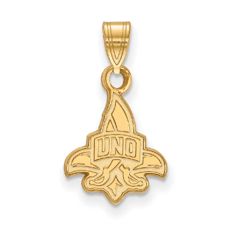 Luxury Jewelry Without The Luxury Price Tag 14k Gold Plated Silver U. of New Orleans Small Pendant