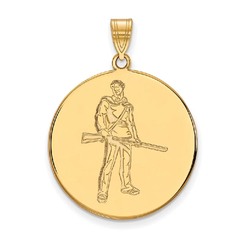 Personalized Jewelry Sale – Unique Gifts At Low Prices 14k Gold Plated Silver West Virginia U. XL Mascot Disc Pendant