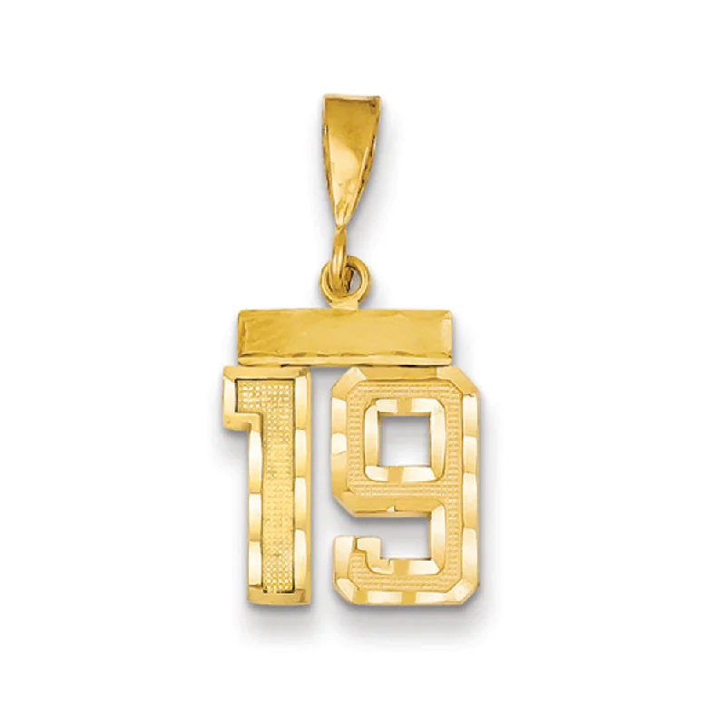 Dazzle With Discounts – Shop Jewelry On Sale 14k Yellow Gold, Varsity Collection, Small D/C Pendant Number 19