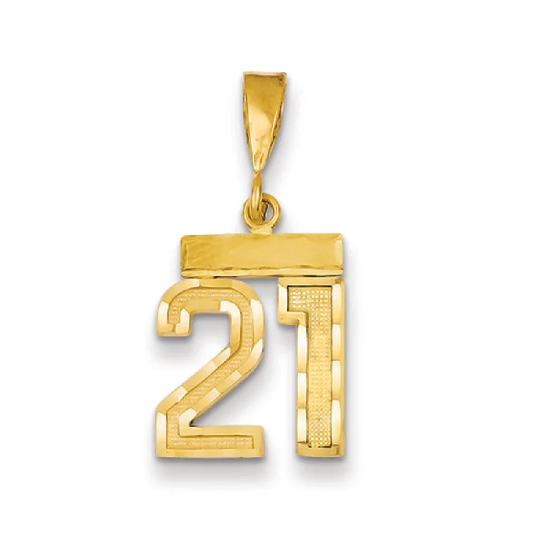Fine Jewelry, Limited-Time Offers Available 14k Yellow Gold, Varsity Collection, Small D/C Pendant Number 21