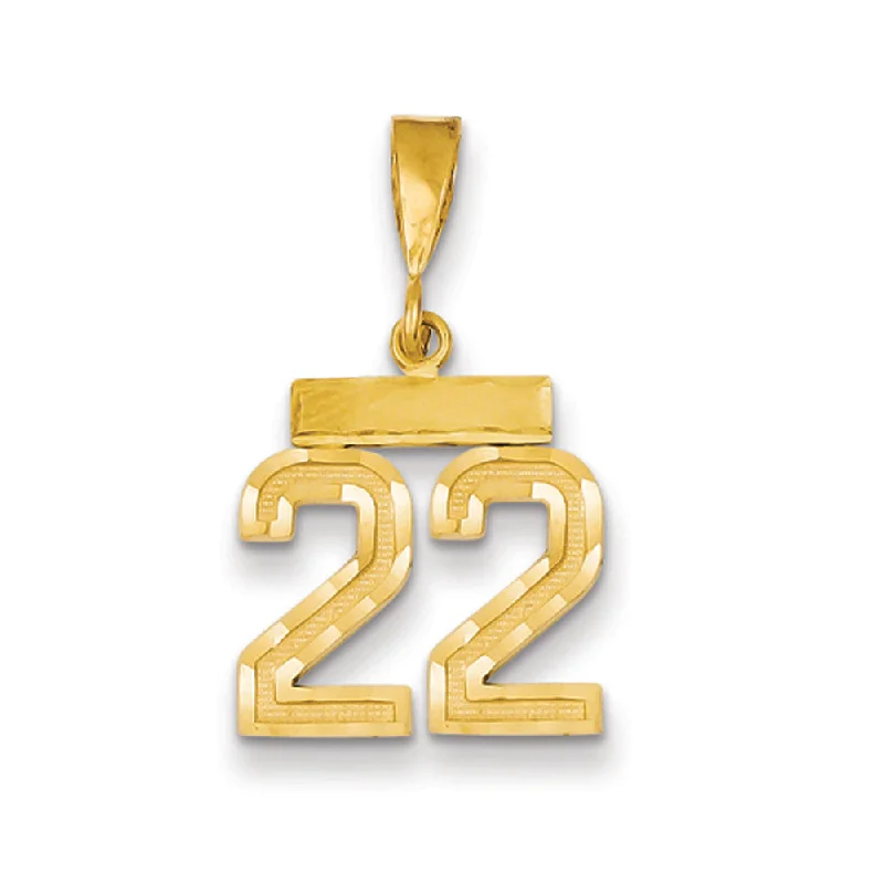 Celebrate With Sparkle – Jewelry Sale Now Live 14k Yellow Gold, Varsity Collection, Small D/C Pendant Number 22