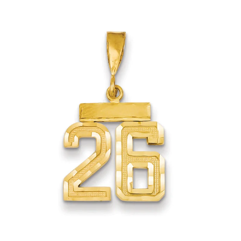 Best Jewelry Sale – Shop Exclusive Designs Now 14k Yellow Gold, Varsity Collection, Small D/C Pendant Number 26