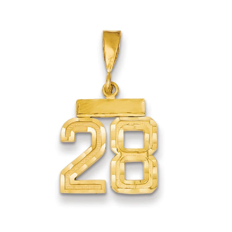 Jewelry Deals That Sparkle – Shop Today 14k Yellow Gold, Varsity Collection, Small D/C Pendant Number 28