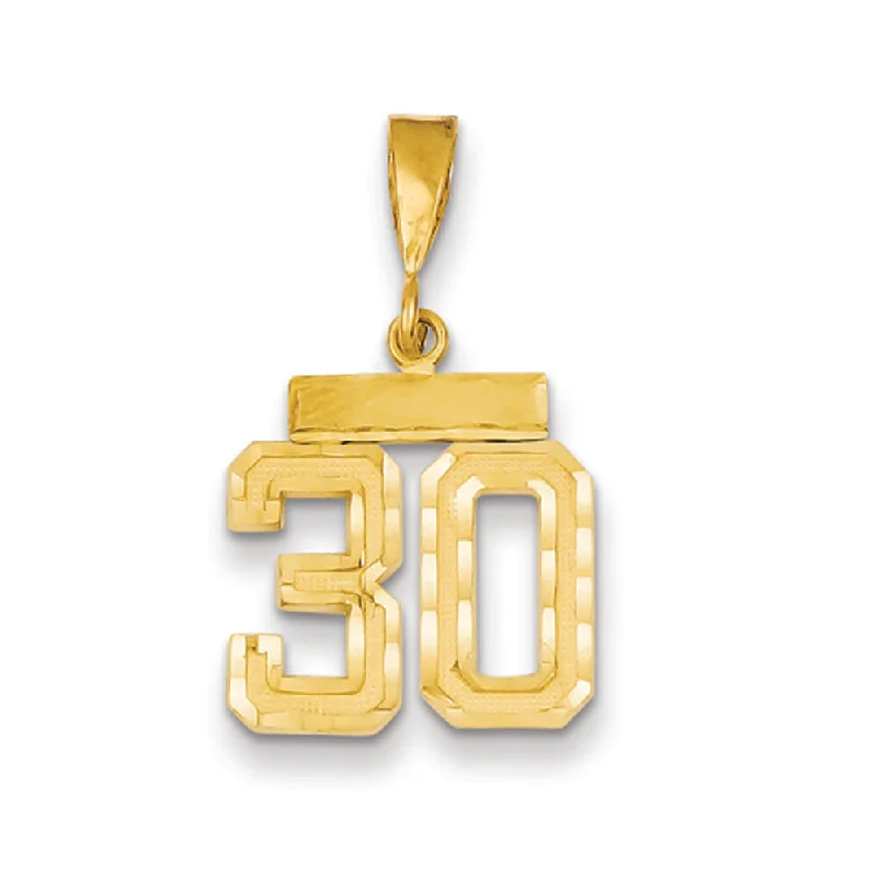 Don't Miss Out On Jaw-Dropping Jewelry Discounts 14k Yellow Gold, Varsity Collection, Small D/C Pendant Number 30