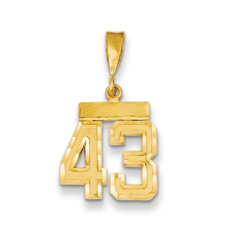 Jewelry Flash Sale – Stylish Designs At Unbeatable Rates 14k Yellow Gold, Varsity Collection, Small D/C Pendant Number 43