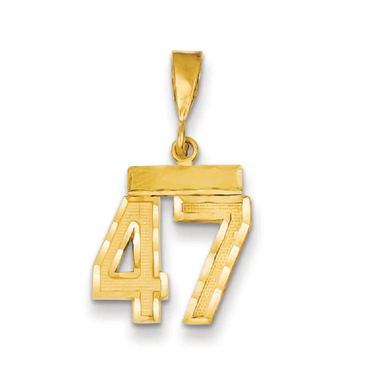 Elevate Your Jewelry Collection With Limited-Time Savings 14k Yellow Gold, Varsity Collection, Small D/C Pendant Number 47