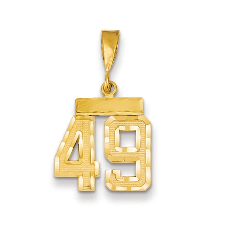 Handmade Pearl Jewelry For Timeless Elegance 14k Yellow Gold, Varsity Collection, Small D/C Pendant Number 49