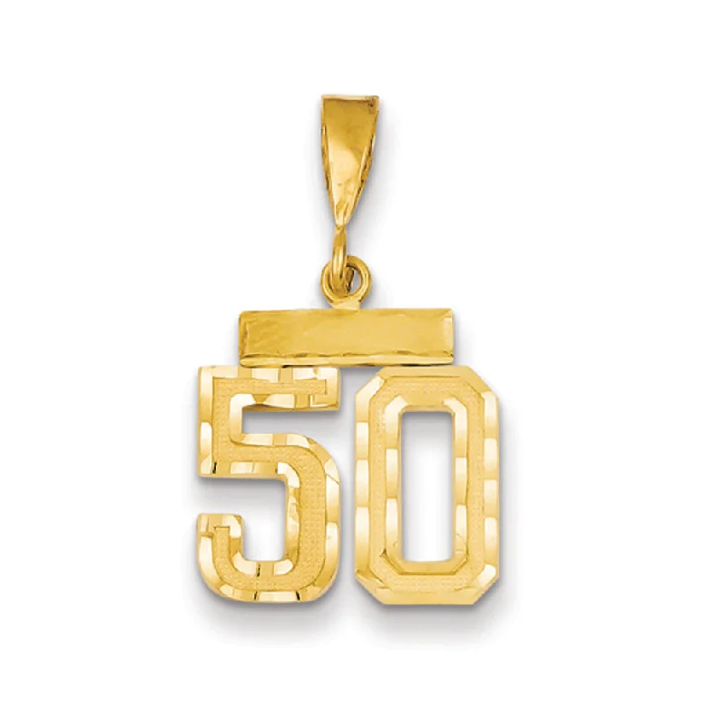 Versatile Layering Jewelry For Effortless Chic 14k Yellow Gold, Varsity Collection, Small D/C Pendant Number 50
