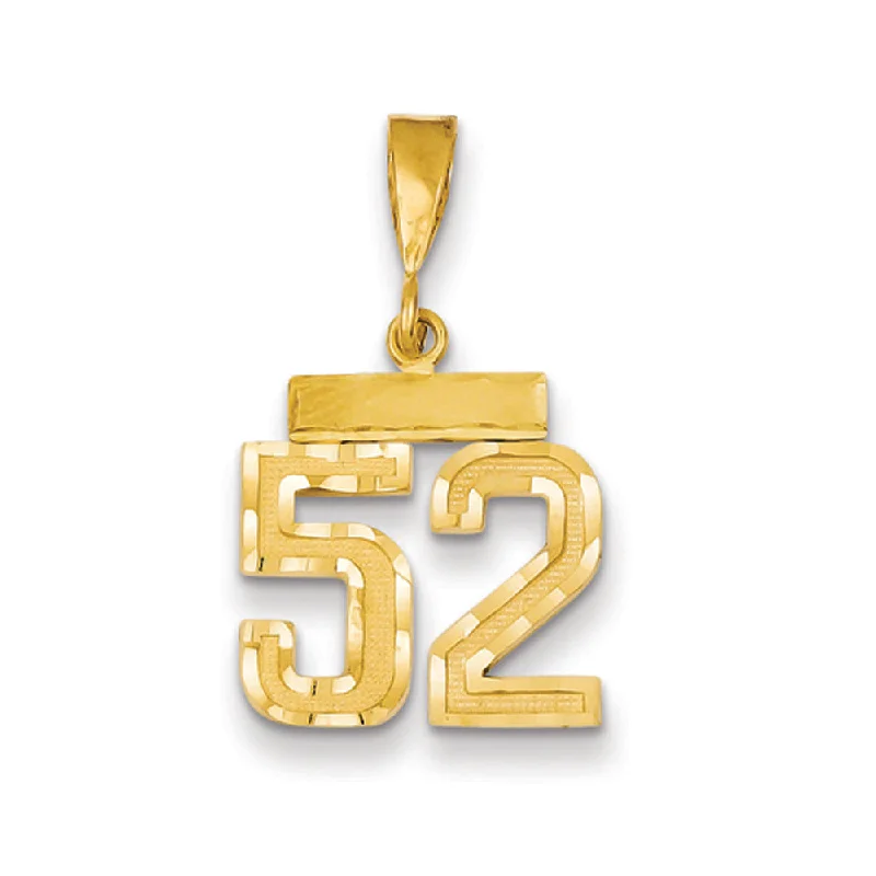 Waterproof Stainless Steel Jewelry For Lasting Beauty 14k Yellow Gold, Varsity Collection, Small D/C Pendant Number 52