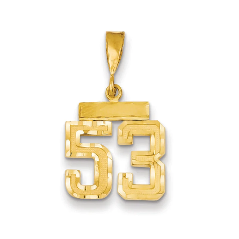 Luxury Jewelry Now At Special Promotional Rates 14k Yellow Gold, Varsity Collection, Small D/C Pendant Number 53