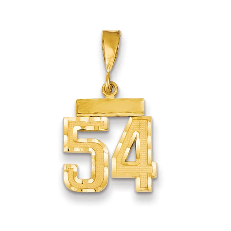 Seasonal Jewelry Sale – Upgrade Your Collection 14k Yellow Gold, Varsity Collection, Small D/C Pendant Number 54