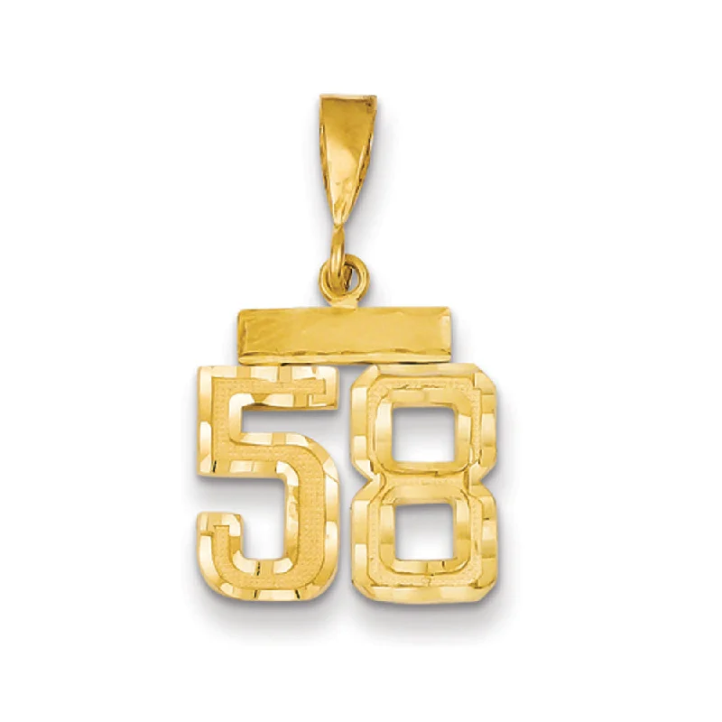 Shop Dazzling Jewelry With Special Promotional Discounts 14k Yellow Gold, Varsity Collection, Small D/C Pendant Number 58