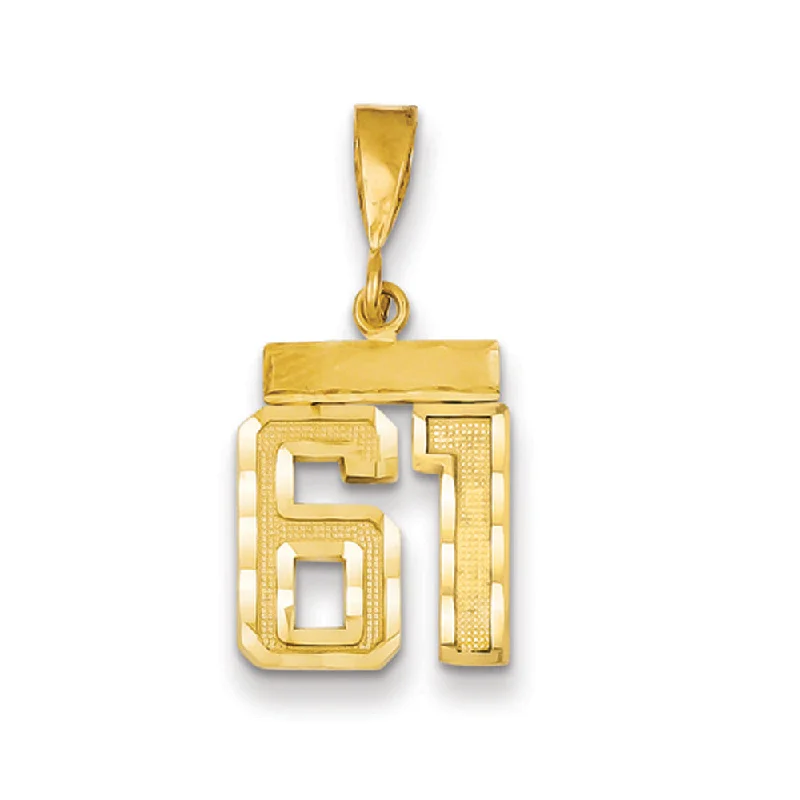 Discounted Luxury Jewelry – Shine Without The Splurge 14k Yellow Gold, Varsity Collection, Small D/C Pendant Number 61