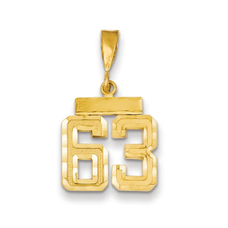 Limited-Time Offer On Elegant Jewelry Pieces 14k Yellow Gold, Varsity Collection, Small D/C Pendant Number 63