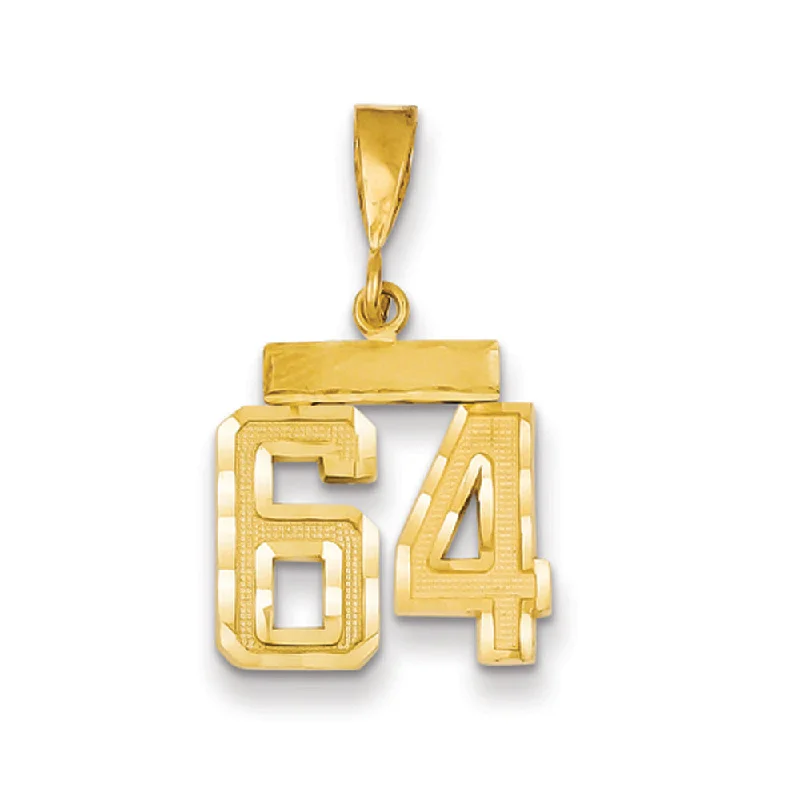 Premium Jewelry Now Available At Special Discounts 14k Yellow Gold, Varsity Collection, Small D/C Pendant Number 64