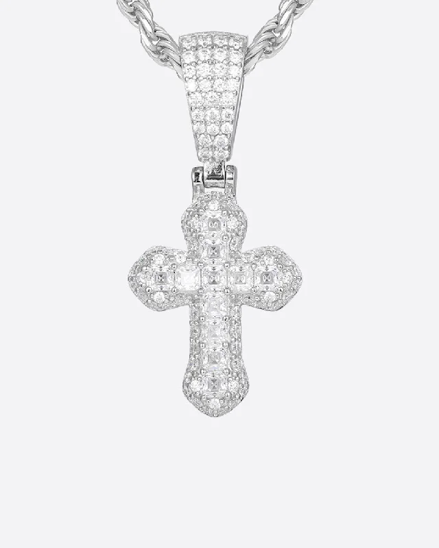 Elegant Designs, Unbeatable Discounts – Shop Jewelry Now MOISSANITE LATIN CROSS PENDANT. - WHITE GOLD