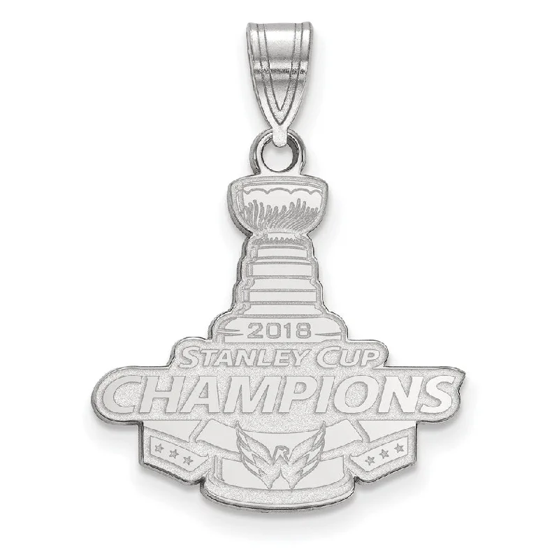 Once-A-Year Jewelry Sale – Grab Your Favorites Now Sterling Silver 2018 Stanley Cup Washington Capitals LG Pendant