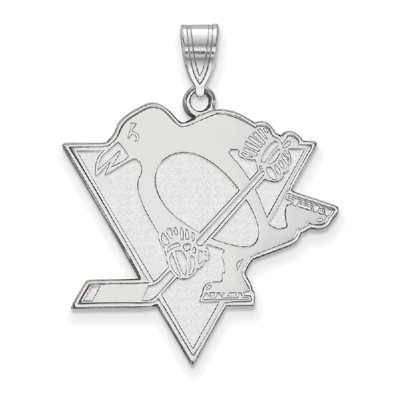 Elegant Rose Gold Jewelry For A Stylish Touch Sterling Silver NHL Pittsburgh Penguins XL Pendant