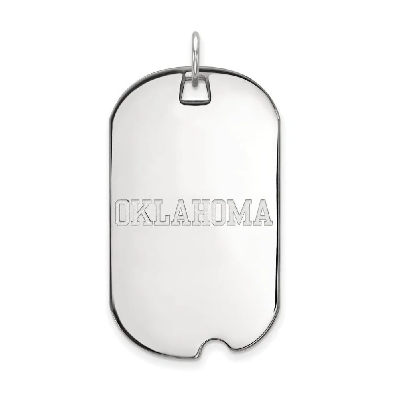 Sparkle On A Budget – Fine Jewelry For Less Sterling Silver U. of Oklahoma Large Dog Tag Pendant