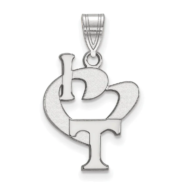 Limited Stock On Premium Jewelry At Low Prices Sterling Silver U. of Tennessee Large I Love 'T' Logo Pendant