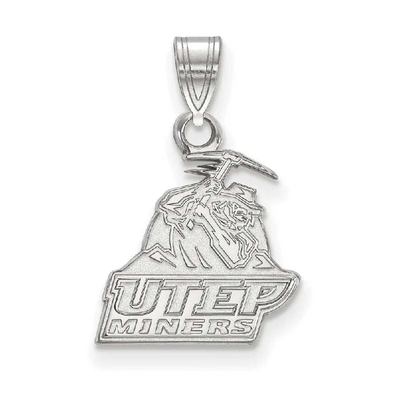 Exclusive Gemstone Jewelry Markdowns – Shop Now Sterling Silver U. of Texas at El Paso Small 'Miners' Pendant