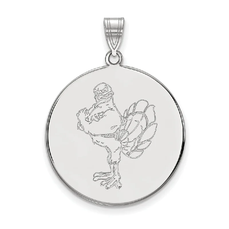 Shop Trending Jewelry With Exclusive Savings Sterling Silver Virginia Tech XL Masco Logo Disc Pendant